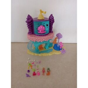 Polly Pocket Rainbow Funland Mermaid Cove Ride Play Set - gently used